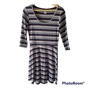 Lorena Rose Women Stripes Dress Multicolor Size L Preowned Good Condition.